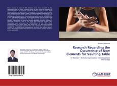 Buchcover von Research Regarding the Occurrence of New Elements for Vaulting Table