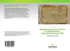 Couverture de Информационные блага в гражданских правоотношениях РФ