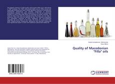 Buchcover von Quality of Macedonian "Filla" oils