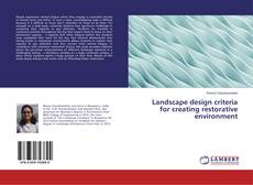 Buchcover von Landscape design criteria for creating restorative environment