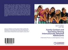 Buchcover von Family Context and Searching Among Internationally Adopted Adolescents