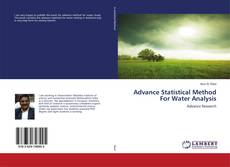 Buchcover von Advance Statistical Method For Water Analysis