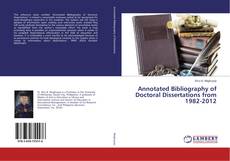 Buchcover von Annotated Bibliography of Doctoral Dissertations from 1982-2012
