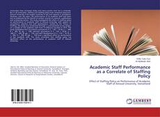 Buchcover von Academic Staff Performance as a Correlate of Staffing Policy