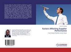 Buchcover von Factors Affecting Supplier Performance