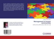 Copertina di Management in human communities