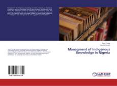 Buchcover von Managment of Indigenous Knowledge in Nigeria