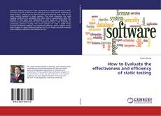 Buchcover von How to Evaluate the effectiveness and efficiency of static testing