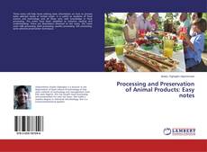 Buchcover von Processing and Preservation of Animal Products: Easy notes