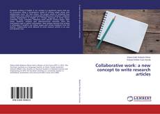 Buchcover von Collaborative work: a new concept to write research articles