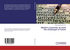 Copertina di Modern university: to meet the challenges of future