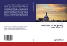 Buchcover von Evaluation- do we transfer lessons learnt?