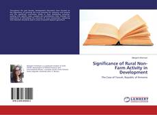Buchcover von Significance of Rural Non-Farm Activity in Development