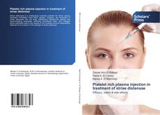 Buchcover von Platelet rich plasma injection in treatment of striae distensae