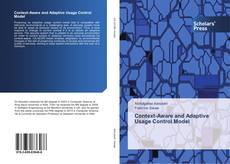 Context-Aware and Adaptive Usage Control Model kitap kapağı