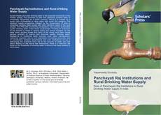 Buchcover von Panchayati Raj Institutions and Rural Drinking Water Supply