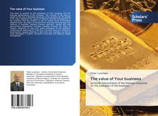 The value of Your business kitap kapağı