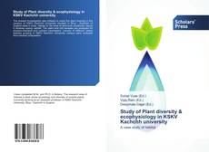 Capa do livro de Study of Plant diversity & ecophysiology in KSKV Kachchh university 