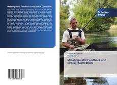 Buchcover von Metalinguistic Feedback and Explicit Correction