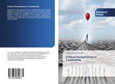 Critical Perspectives in Leadership kitap kapağı