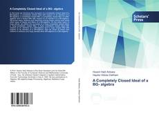 Buchcover von A Completely Closed Ideal of a BG- algebra