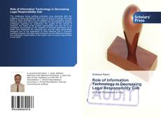 Buchcover von Role of Information Technology in Decreasing Legal Responsibility Gab