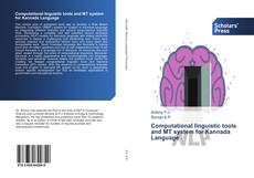 Capa do livro de Computational linguistic tools and MT system for Kannada Language 