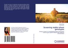 Bookcover of Screening stable wheat genotypes