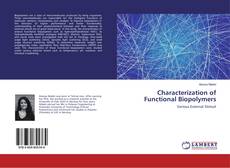 Copertina di Characterization of Functional Biopolymers