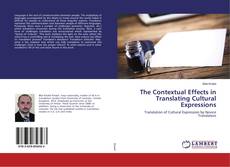 Buchcover von The Contextual Effects in Translating Cultural Expressions
