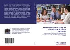 Buchcover von Therapeutic Education or Legitimate Student Support?