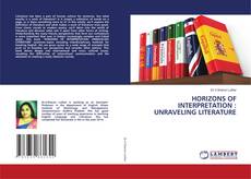 Buchcover von HORIZONS OF INTERPRETATION : UNRAVELING LITERATURE