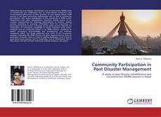 Copertina di Community Participation in Post Disaster Management