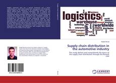 Copertina di Supply chain distribution in the automotive industry