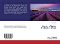 Buchcover von Country of Export Destination Effects