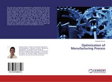 Buchcover von Optimization of Manufacturing Process