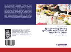 Buchcover von Special event planning operations as practiced at major hotel chains