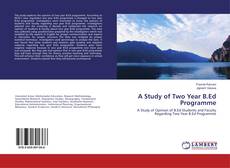Buchcover von A Study of Two Year B.Ed Programme