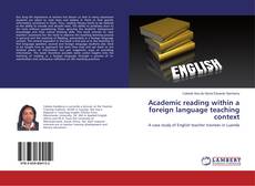 Copertina di Academic reading within a foreign language teaching context