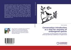 Buchcover von Conservation introduction as a tool for recovery of endangered species