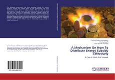 Copertina di A Mechanism On How To Distribute Energy Subsidy Effectively