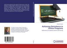 Buchcover von Achieving Persistence in Online Programs