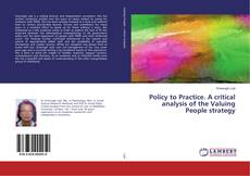 Buchcover von Policy to Practice. A critical analysis of the Valuing People strategy