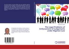 Copertina di The Legal Problems of Enforcement of Judgements under Nigerian Law
