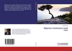 Buchcover von Nigerian Customary Land Law