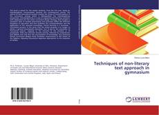 Copertina di Techniques of non-literary text approach in gymnasium