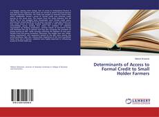 Buchcover von Determinants of Access to Formal Credit to Small Holder Farmers