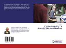 Copertina di Criminal Liability Of Mentally Abnormal Persons