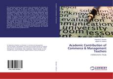 Buchcover von Academic Contribution of Commerce & Management Teachers