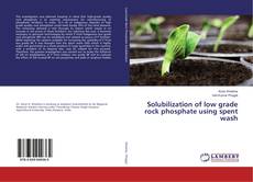 Copertina di Solubilization of low grade rock phosphate using spent wash